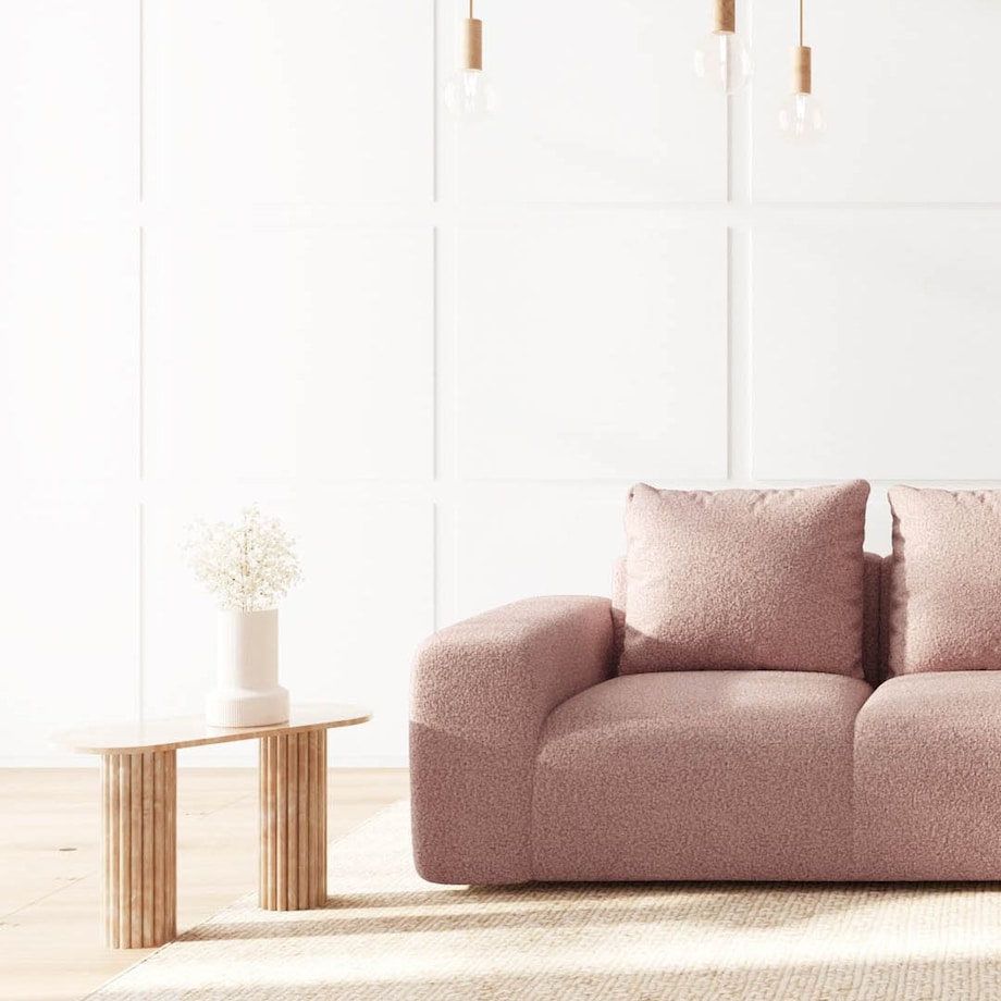 Monce Sofa 3 osobowa pastelowy różowa