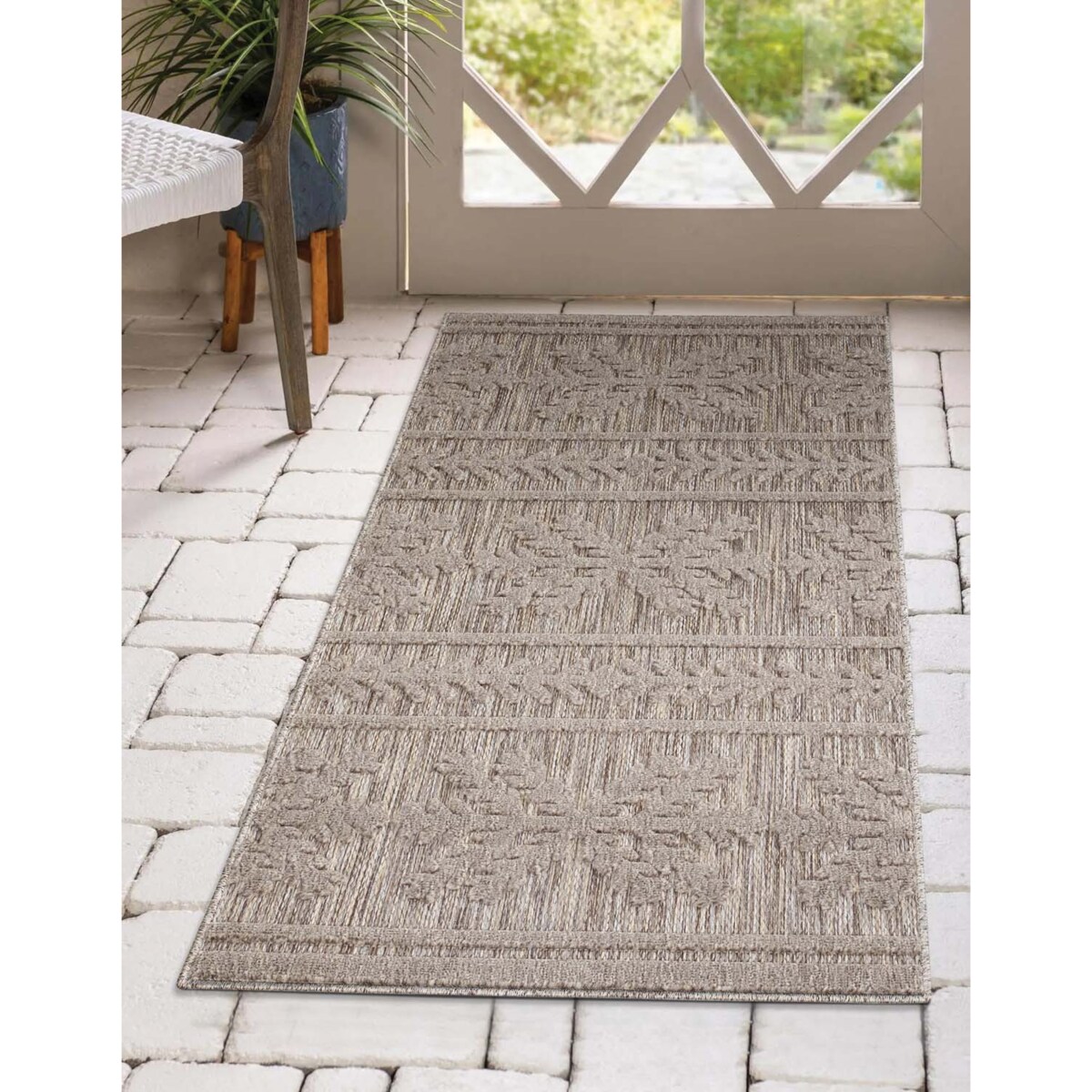 Dywan na zewnątrz i do wnętrz boho Sanori 4350 Brąz 160x230