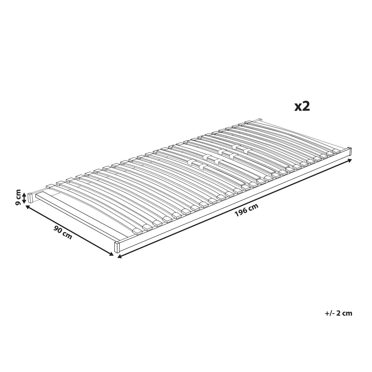 Dno łóżka 180 x 200 cm VOUZIERS