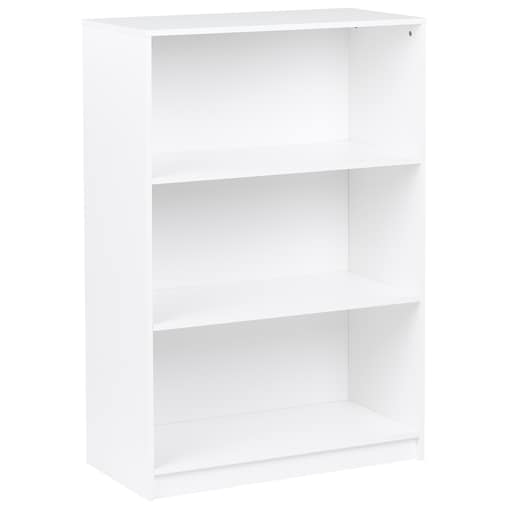 Regał na książki 3 półki ZEHNA 117 cm Biały
