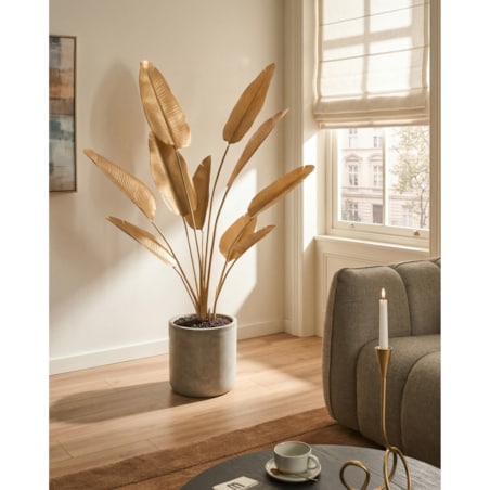 Sztuczna roślina BANANA TREE 162 cm Złoty