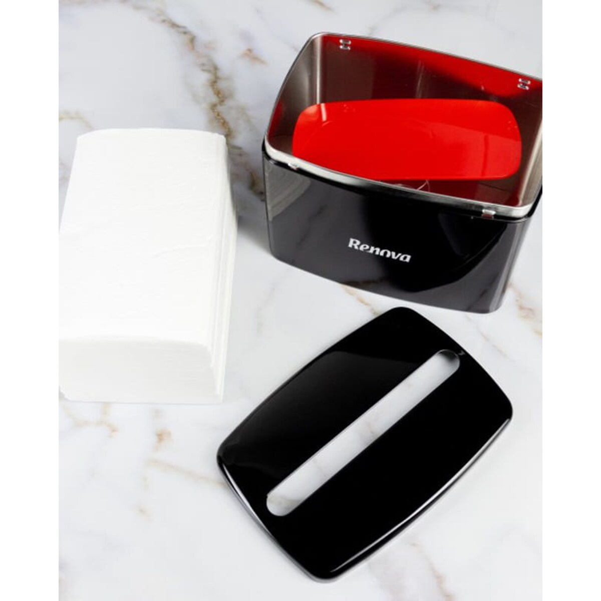 Czarny serwetnik Renova