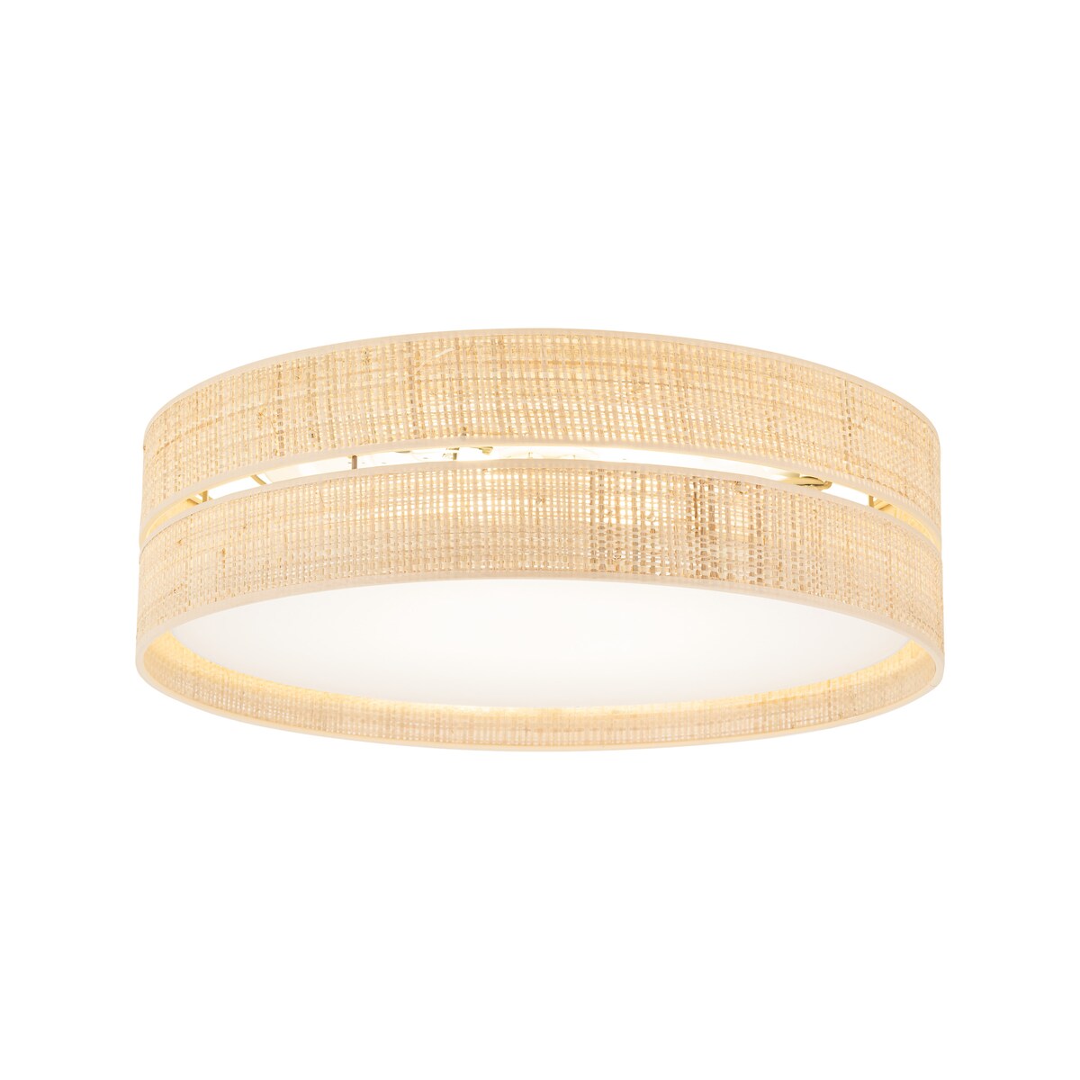 Lampa sufitowa TK Lighting CALMA 600 60 cm boho biała/rafia 4xE27 do salonu sypialni