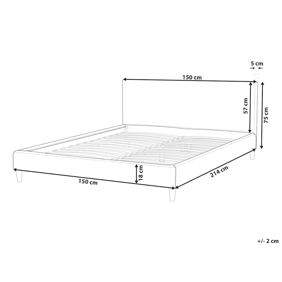Wymienne obicie do łóżka 140 x 200 cm beżowe FITOU