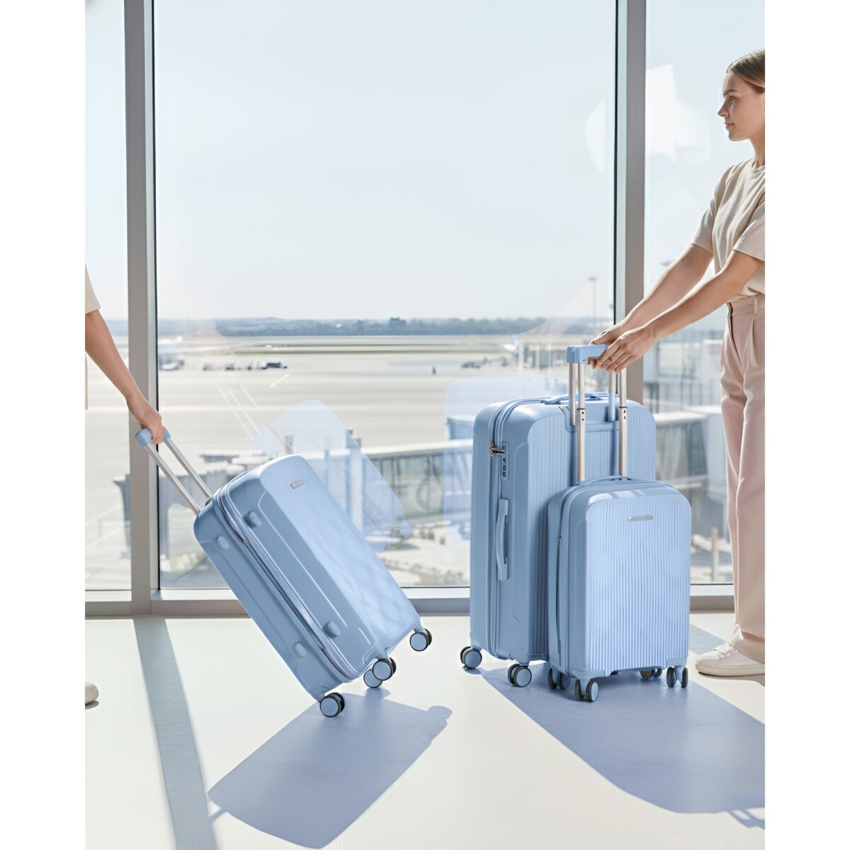 Zestaw 3 walizek TONSAI Niebieski