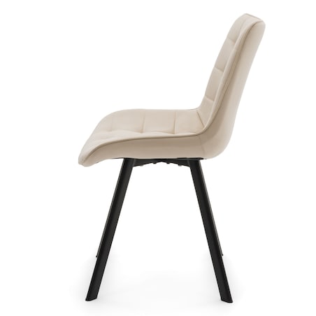 KRZESŁO TAPICEROWANE WELUROWE DO SALONU JADALNI GLAMOUR BEŻOWE TORI