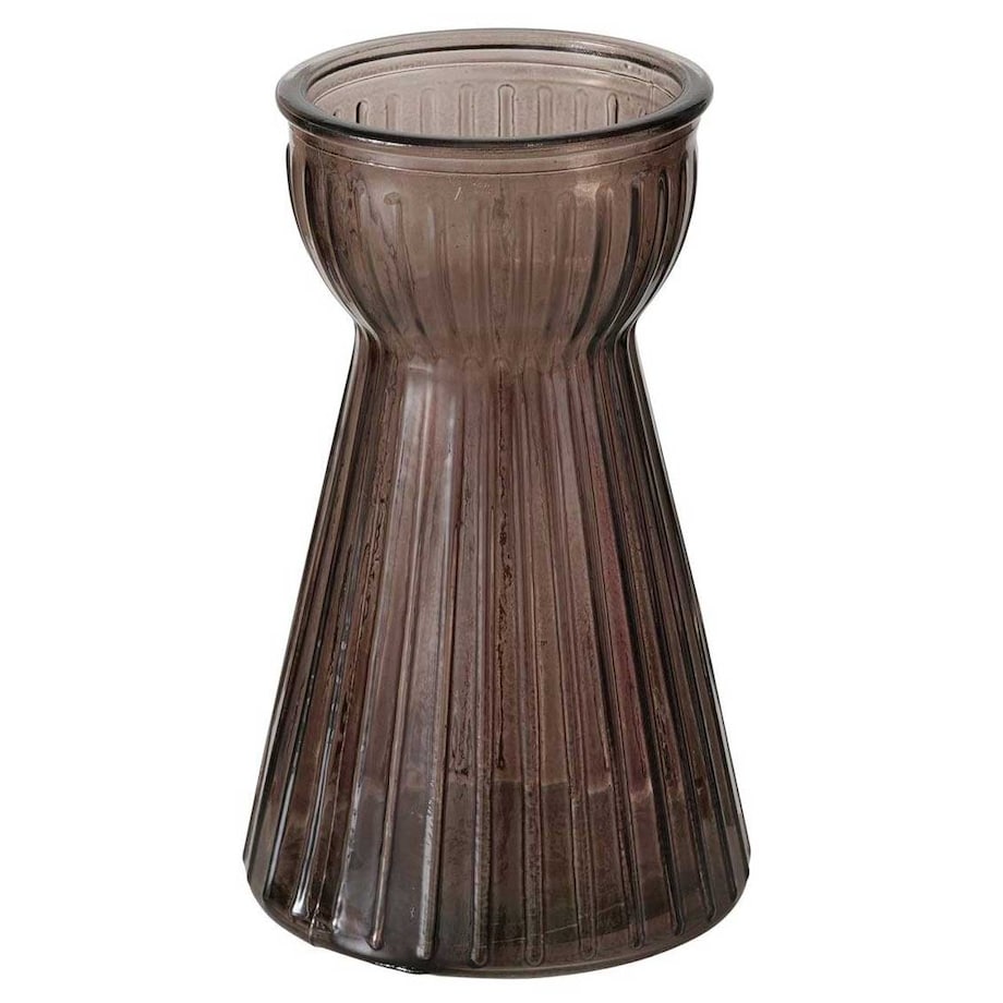 Wazon szklany HYACINTHA, ryflowane szkło, 15 cm