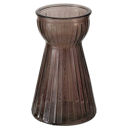 Wazon szklany HYACINTHA, ryflowane szkło, 15 cm