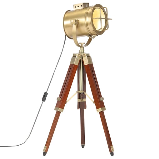 vidaXL Lampa podłogowa na trójnogu, lite drewno mango, 69 cm