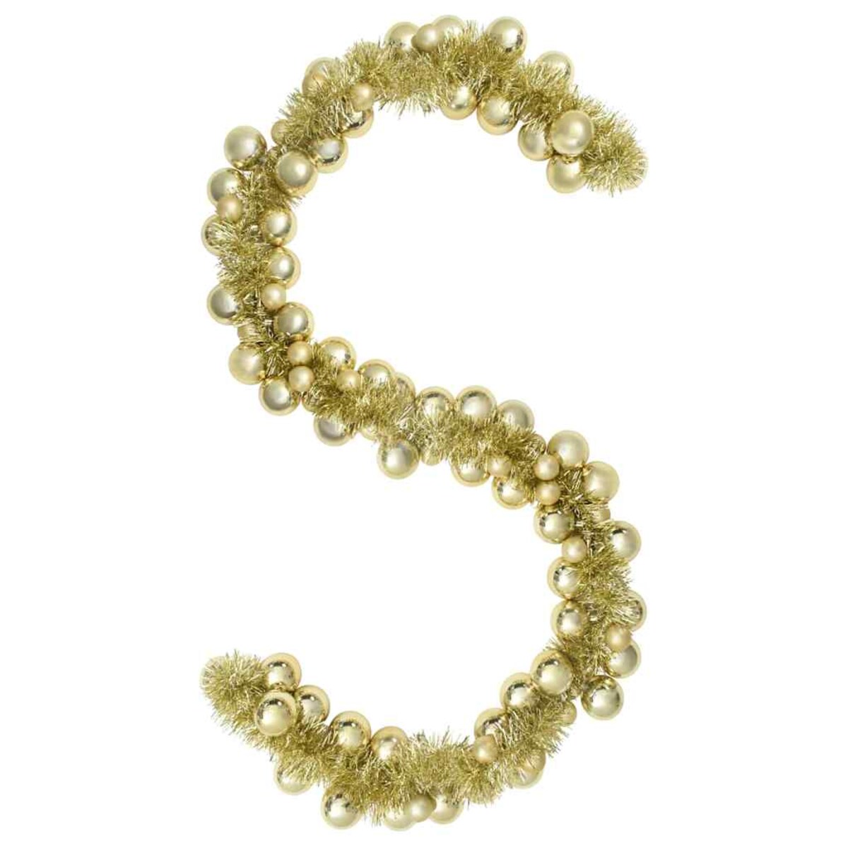 vidaXL Girlanda z bombek świątecznych złoty 186 cm polistyren