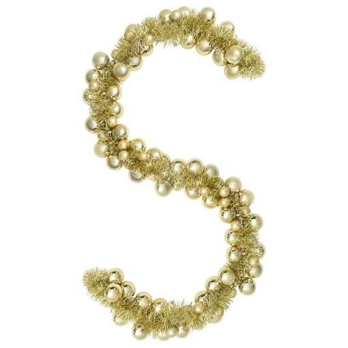 vidaXL Girlanda z bombek świątecznych złoty 186 cm polistyren