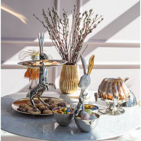 KARE patera / etażerka BUNNY srebrna