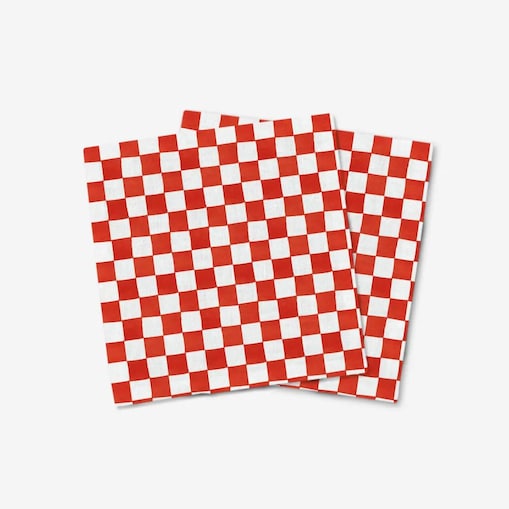 Serwetki świąteczne - czerwona krata (2szt.)