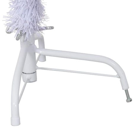 vidaXL Sztuczna choinka ze stojakiem, połówka, biała, 150 cm, PVC