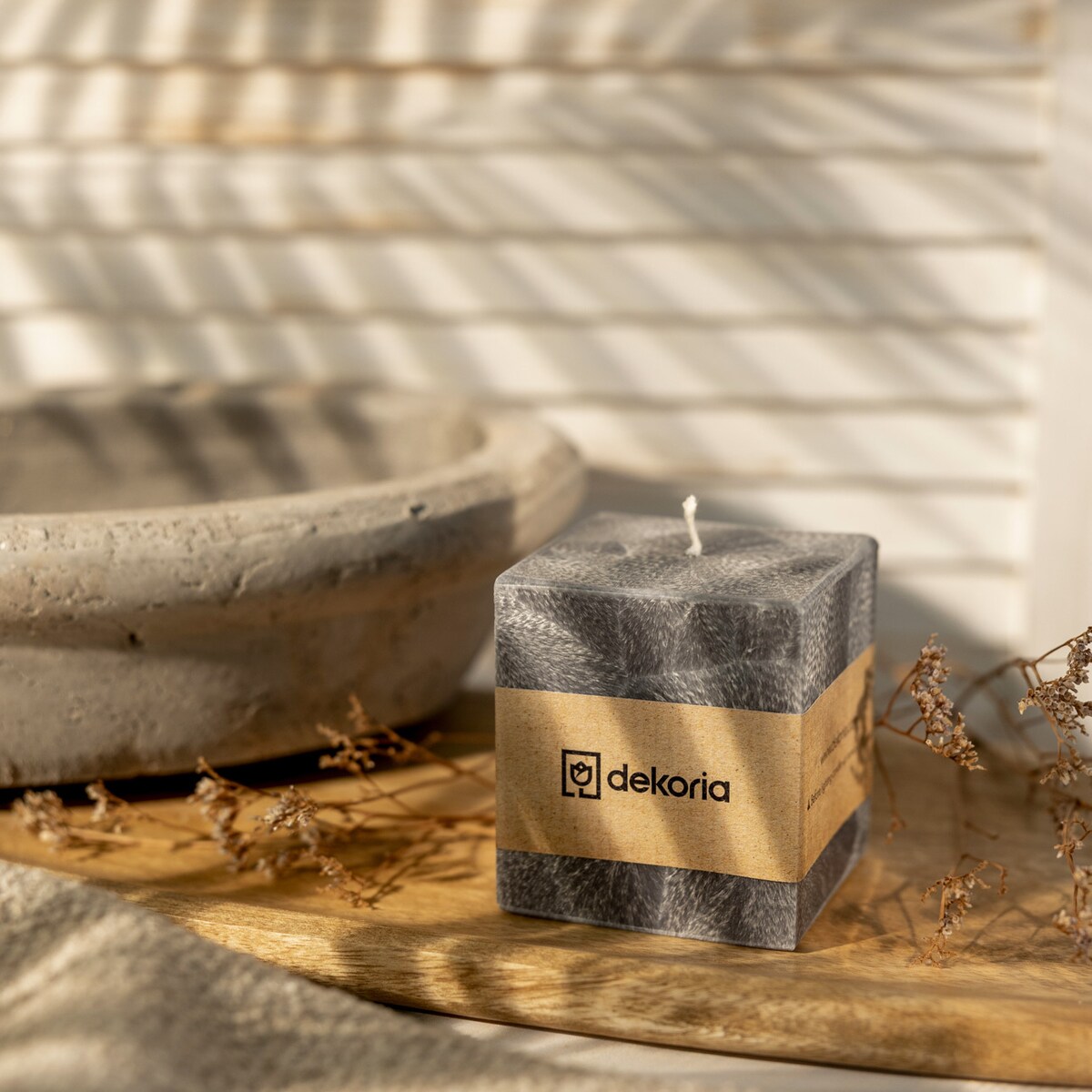 Świeca zapachowa palmowa kostka Your Coziness, 7,5x7,5x8,5 cm