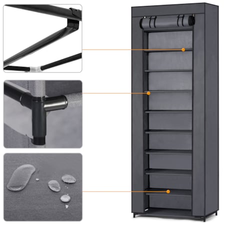 Szafa tekstylna regał na buty duża 10 półek Massido