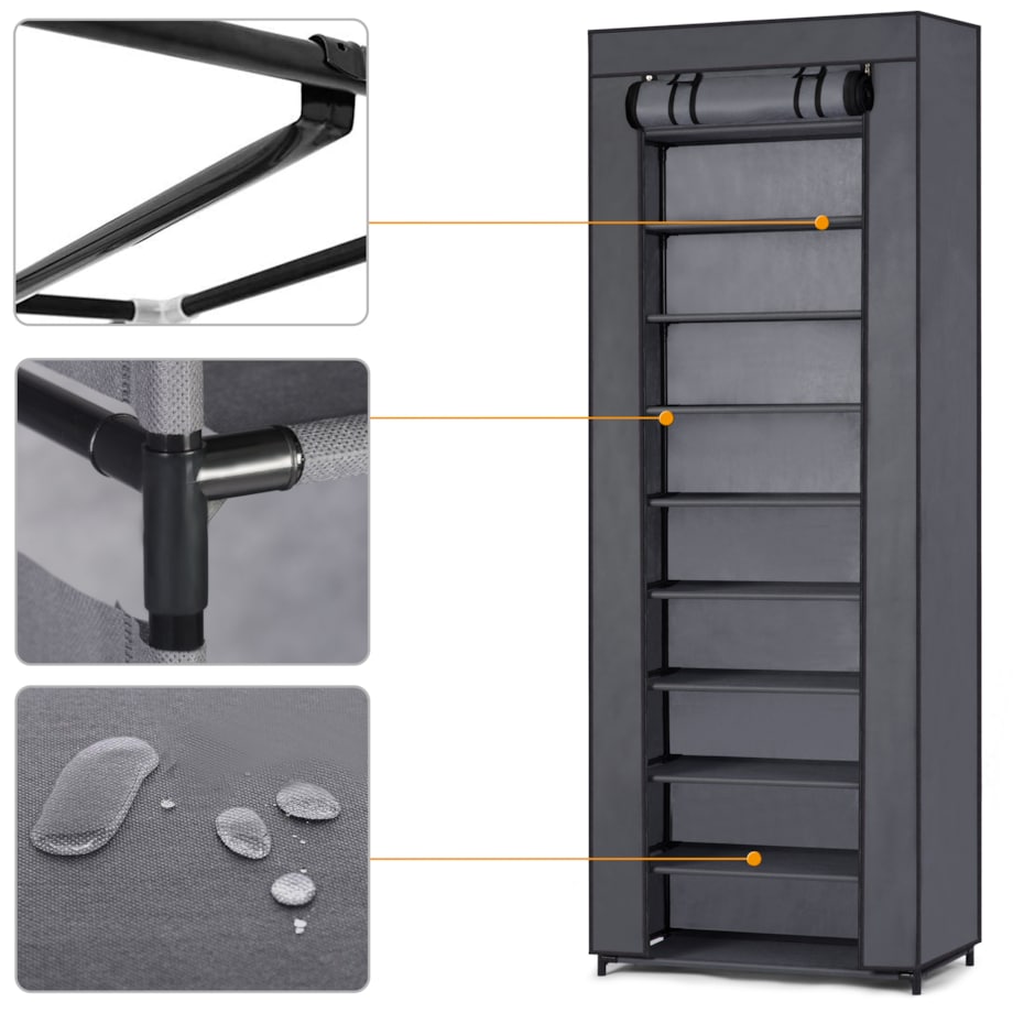 Szafa tekstylna regał na buty duża 10 półek Massido