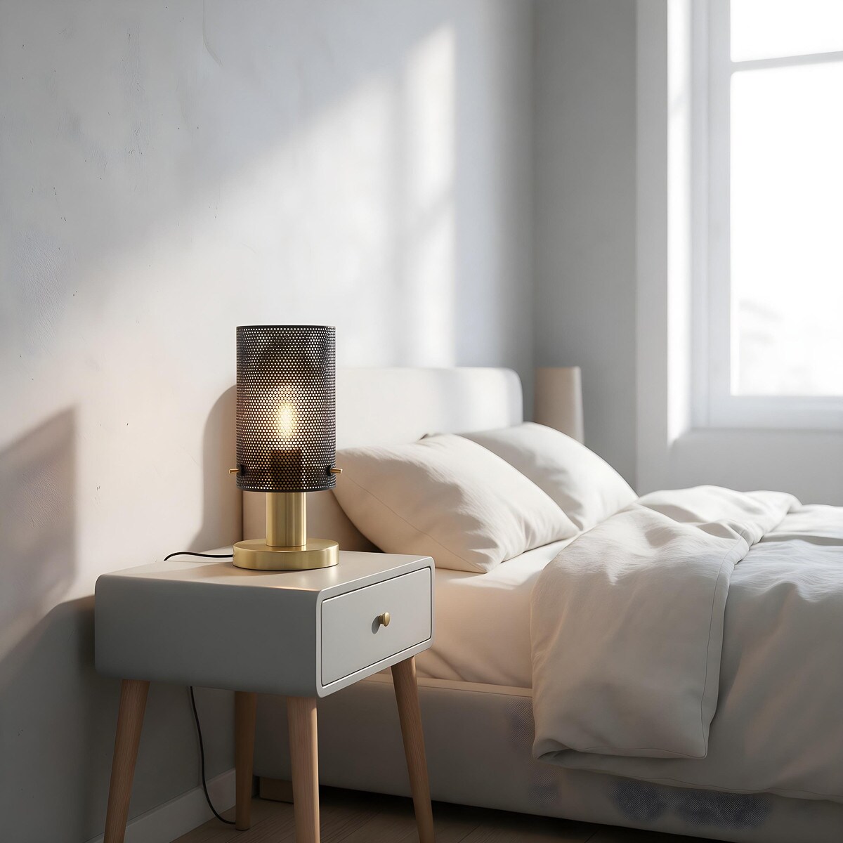 Lampka nocna tuba Tirana LP-945/1T BK Light Prestige glamour czarna