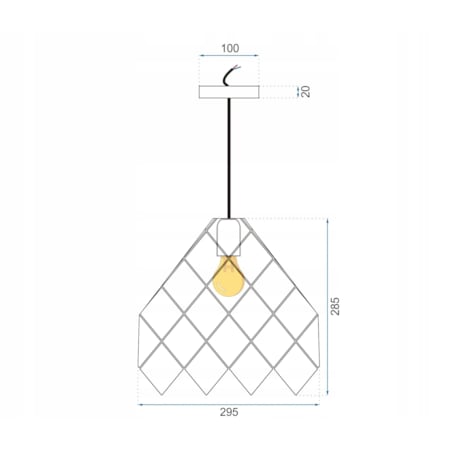 Lampa Sufitowa Wisząca App339-1Cp Zielona