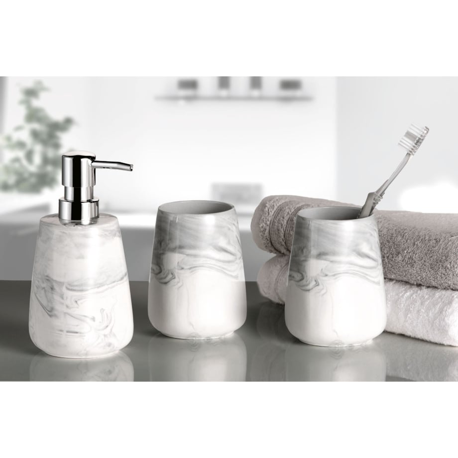 Kleine Wolke Marble Szczotka WC ze stojakiem szary