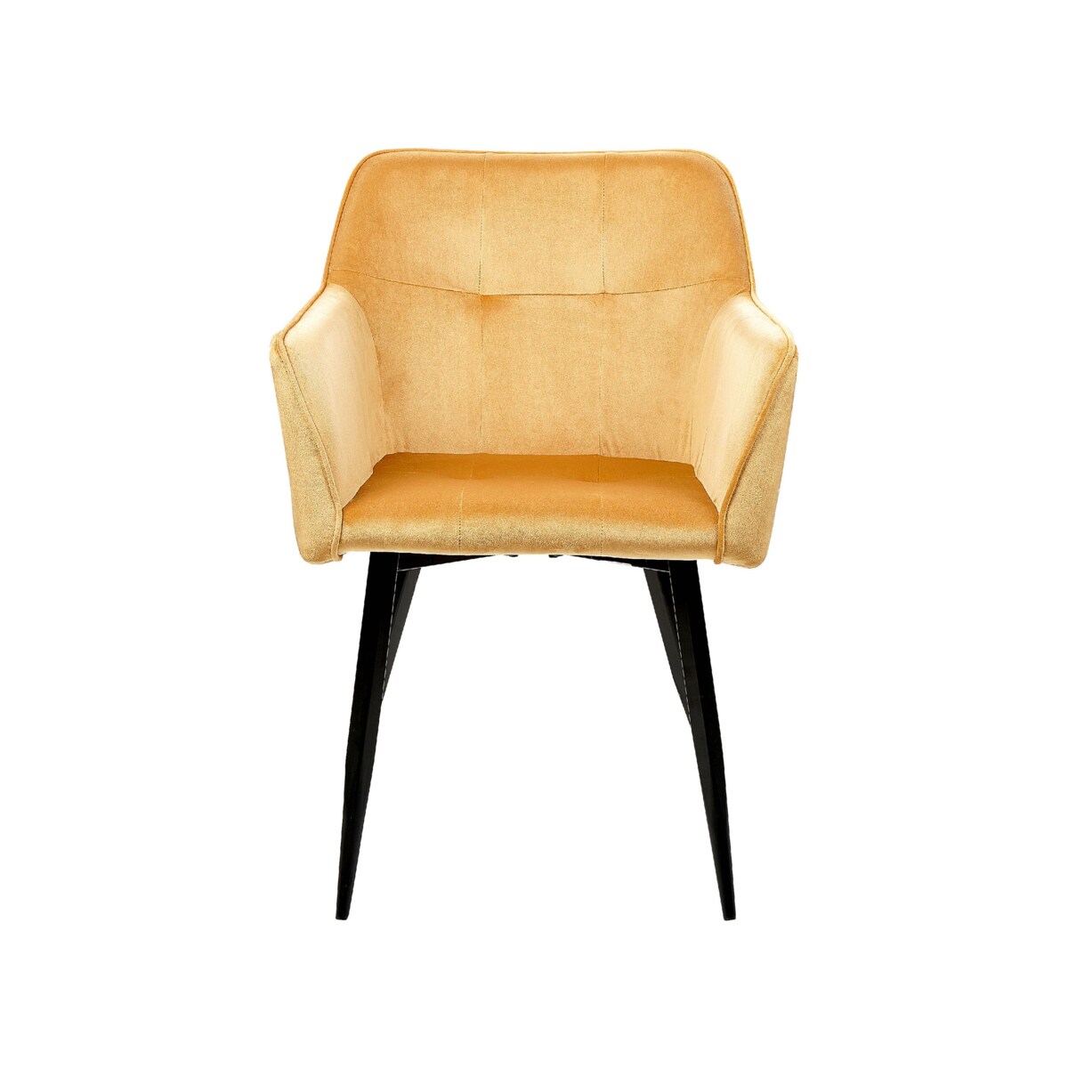 Zestaw 2 krzeseł do jadalni welurowy żółty JASMIN