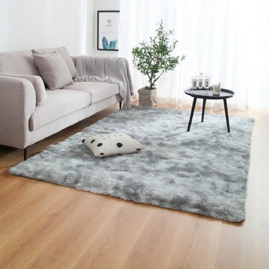 Dywan pluszowy shaggy rabbit włochacz szary 60x90cm mięciutki pluszowy miły