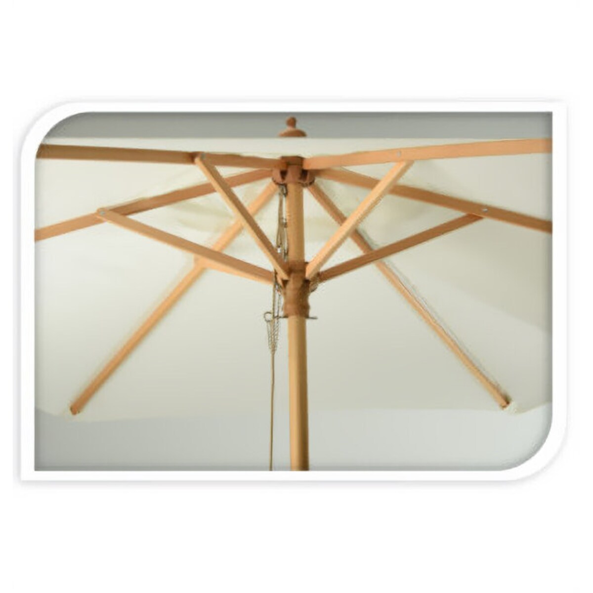 Parasol ogrodowy drewniany, Ø 250 cm