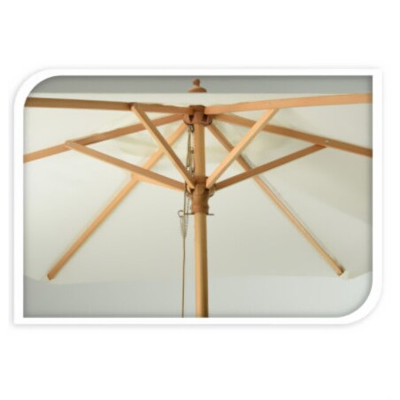 Parasol ogrodowy drewniany, Ø 250 cm