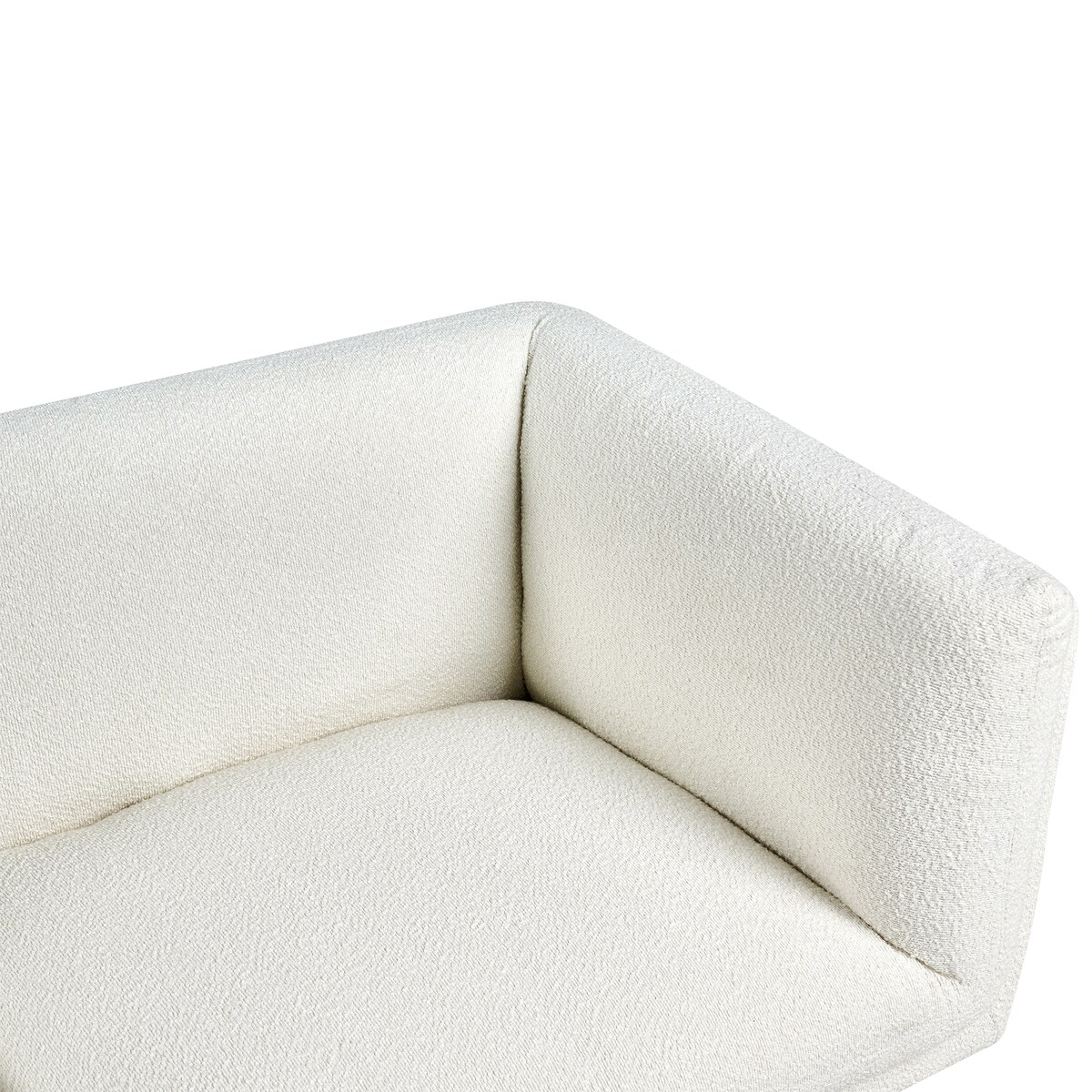 Sofa dla 2 osób VORGOD Boucle Złamana biel