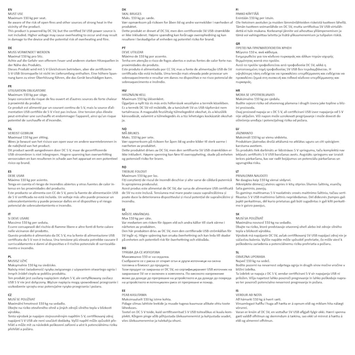 vidaXL Szezlong masujący z wałkiem, niebieski, tapicerowany tkaniną