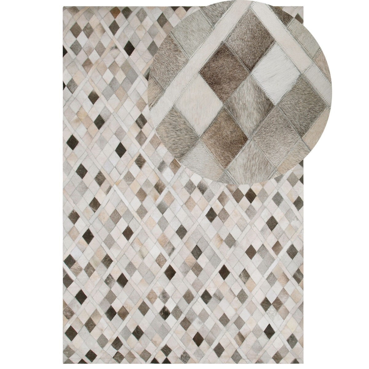 Dywan HIRKA 160 x 230 cm Skóra naturalna Szary