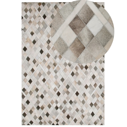 Dywan HIRKA 160 x 230 cm Skóra naturalna Szary