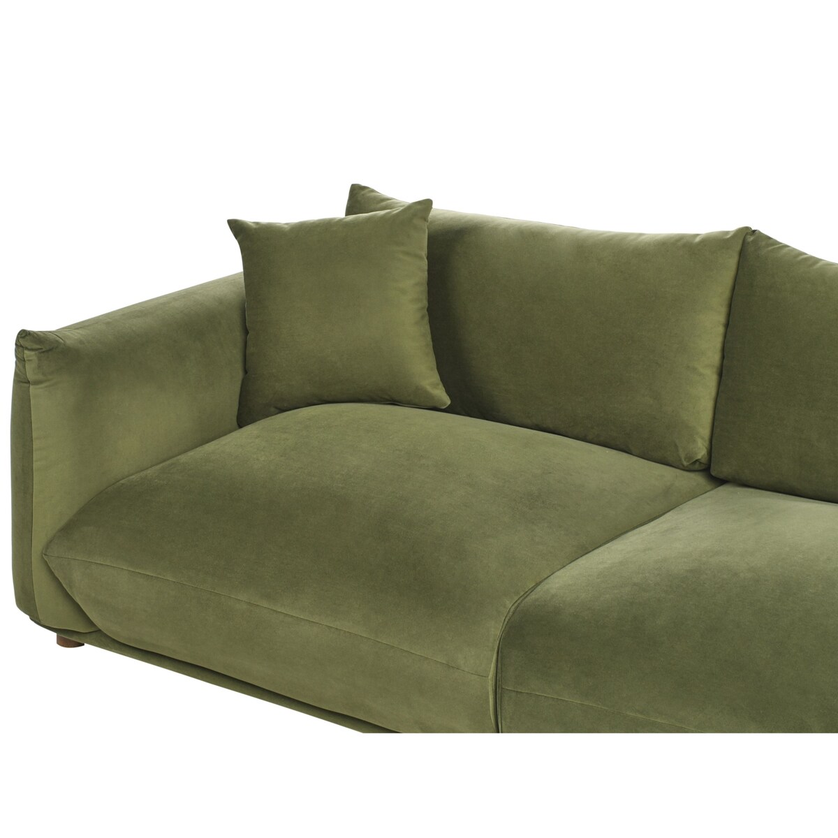 Sofa 3-osobowa welurowa zielona LUVOS