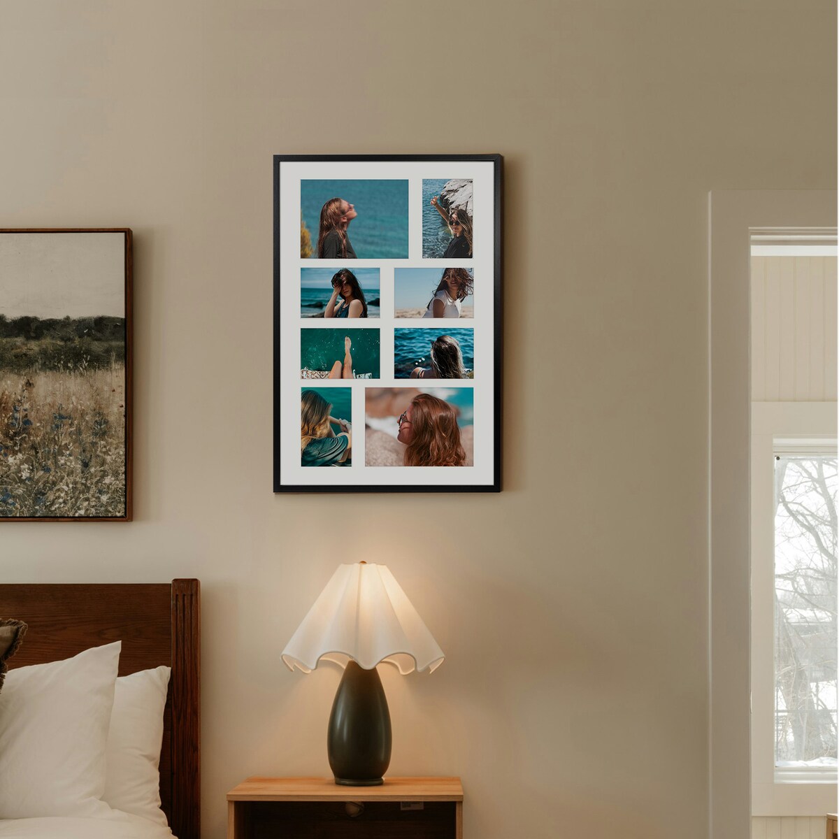 Ramka na 8 zdjęć 10x15 cm i 15x21 cm rama czarna foto galeria 40x60 cm kolaż FRAMAI®