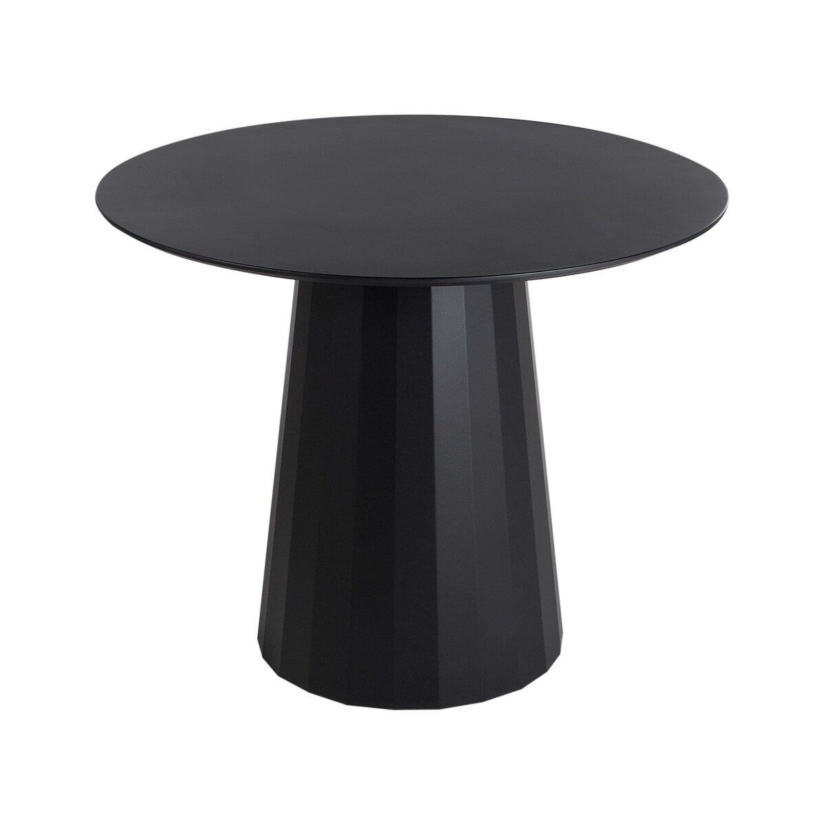 Stół do jadalni okrągły 100 cm czarny PLATO