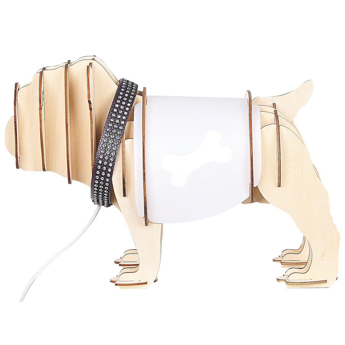 Lampa stołowa pies jasne drewno DOUCE