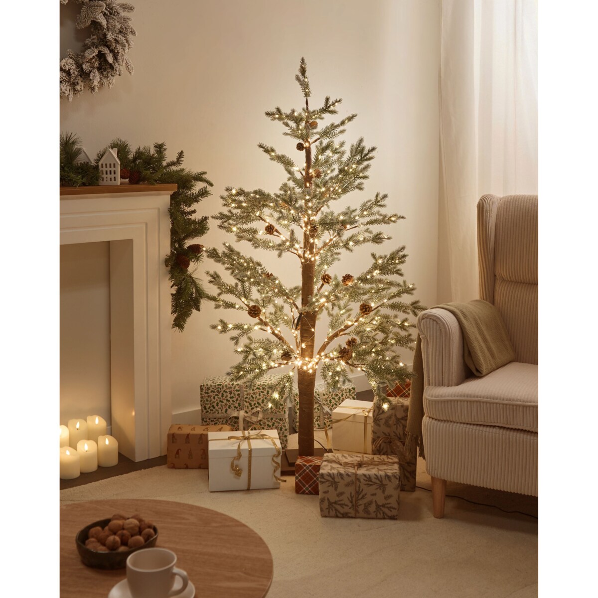 Dekoracja ogrodowa LED LAUGARAS 150 cm Choinka Zielony