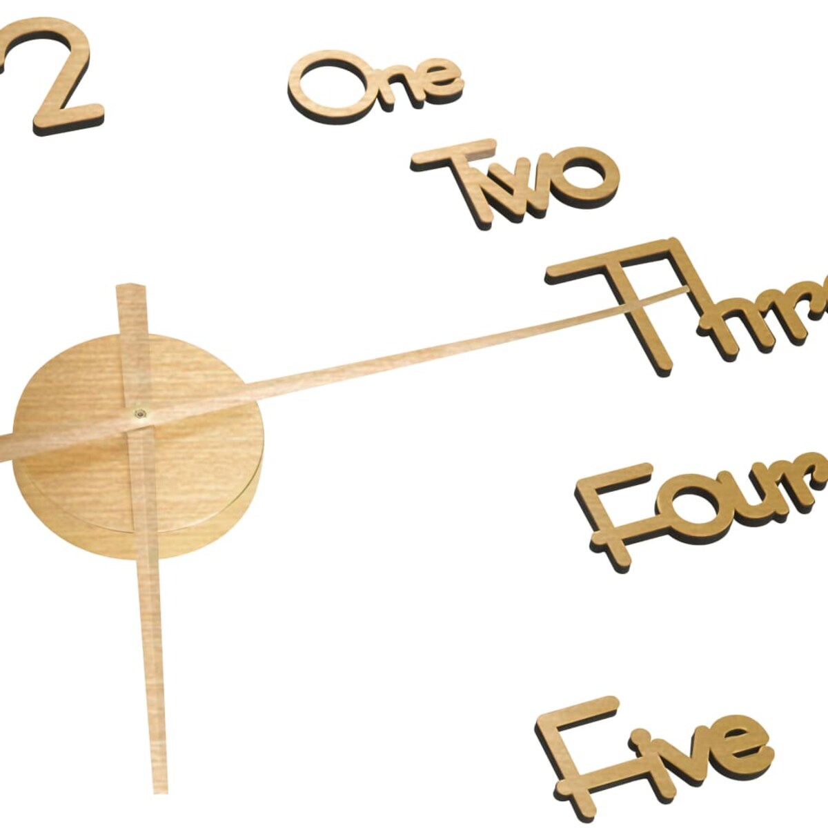 vidaXL Zegar ścienny 3D, nowoczesny design, złoty, 100 cm, XXL