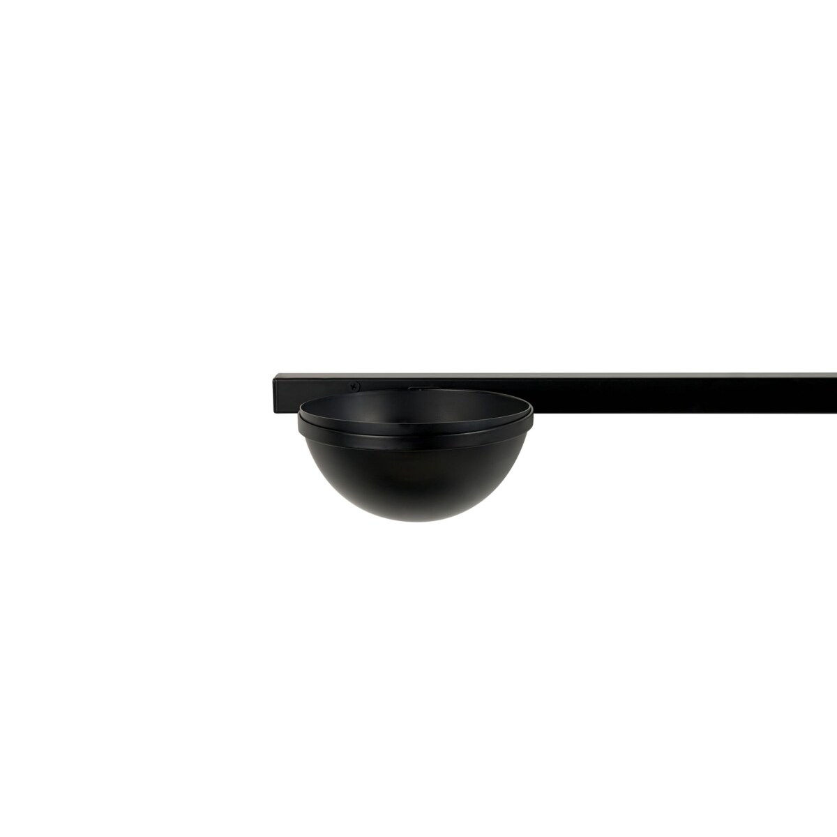 Lampa ścienna 2-punktowa metalowa z kwietnikiem czarna ISABELLA