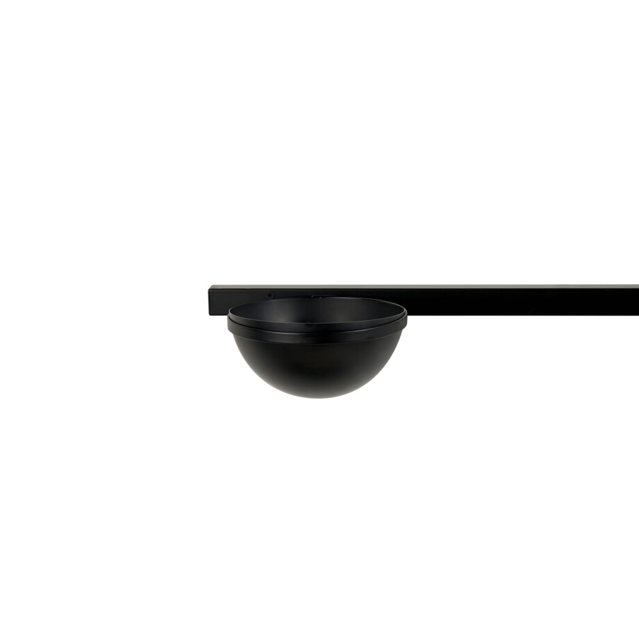 Lampa ścienna 2-punktowa metalowa z kwietnikiem czarna ISABELLA