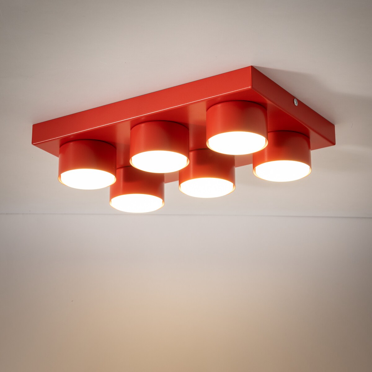 Lampa sufitowa BRIX RED 11294 TK Lighting czerwona nowoczesna LED