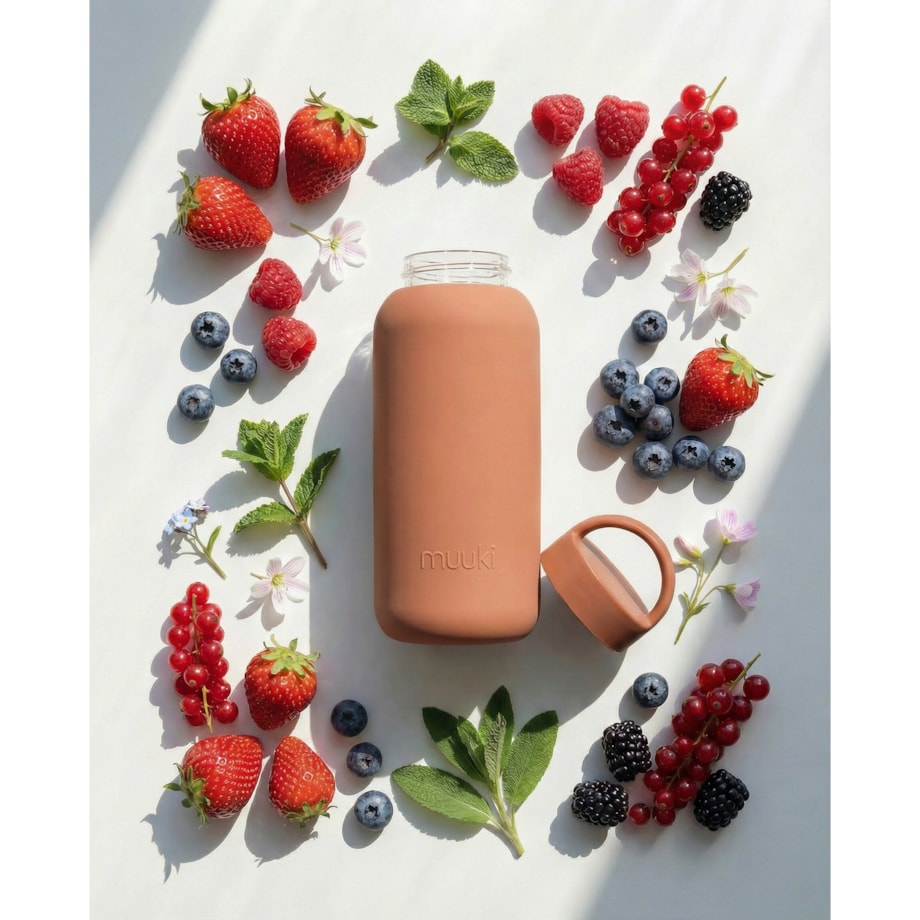 MUUKI DAILY BOTTLE szklana butelka na wodę 720 ml, Canyon Clay