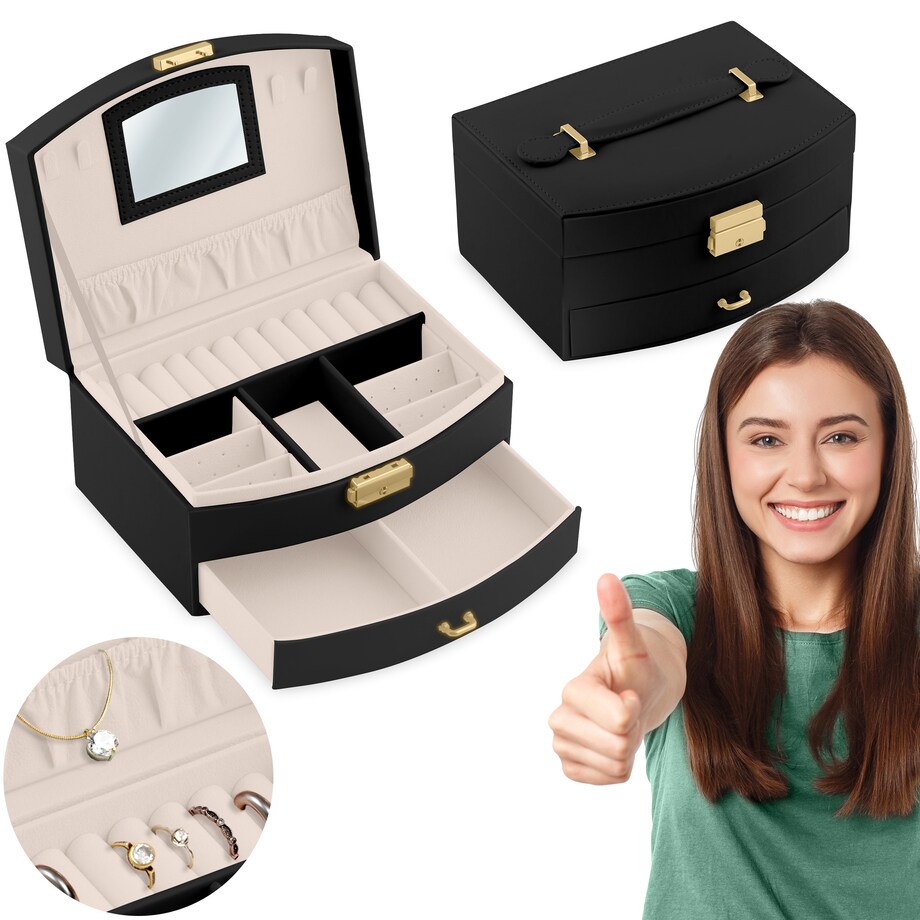 Szkatułka na biżuterię skrzynka pudełko kuferek Massido