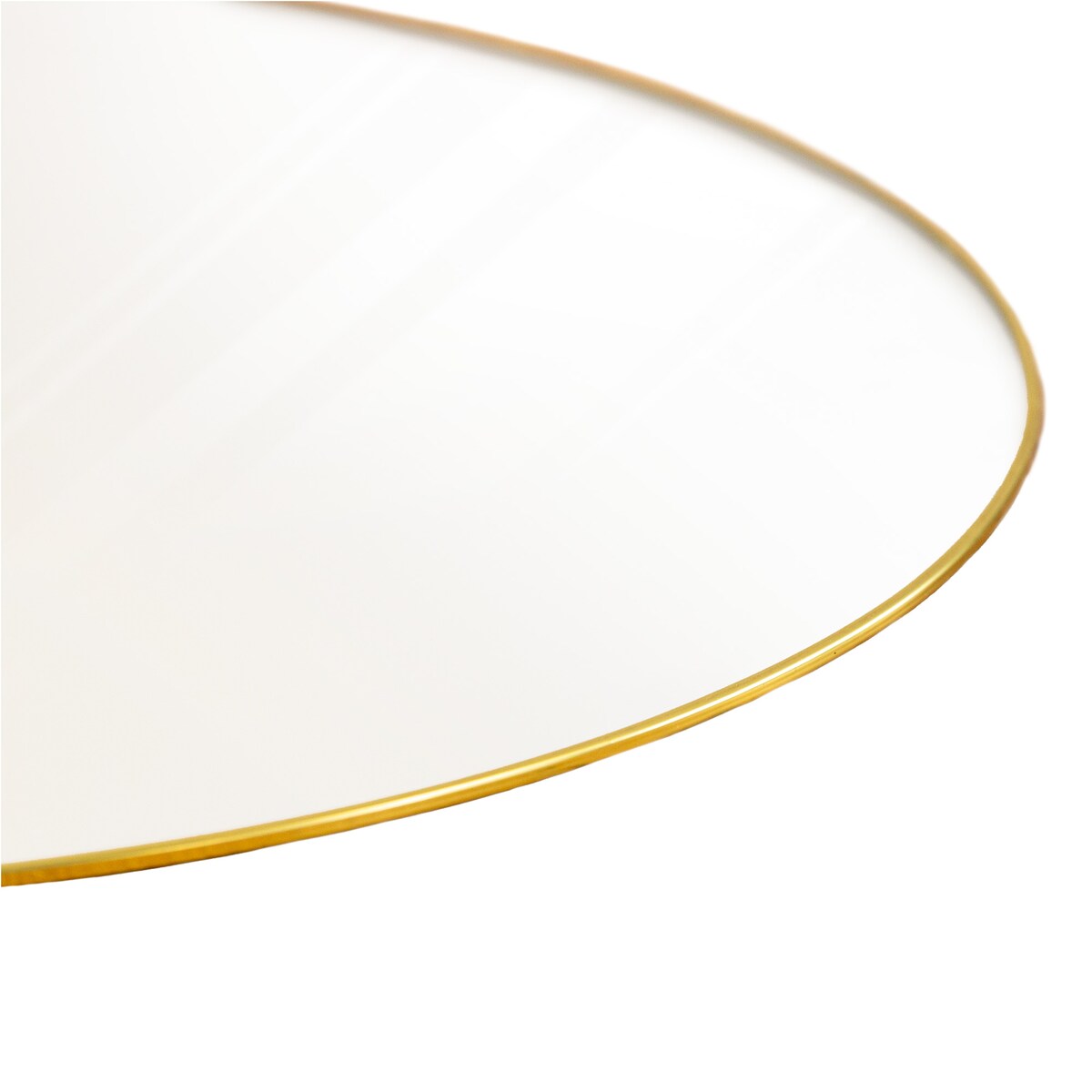 Lustro Okrągłe Ścienne 55 CM Loft Metalowa Rama Złote