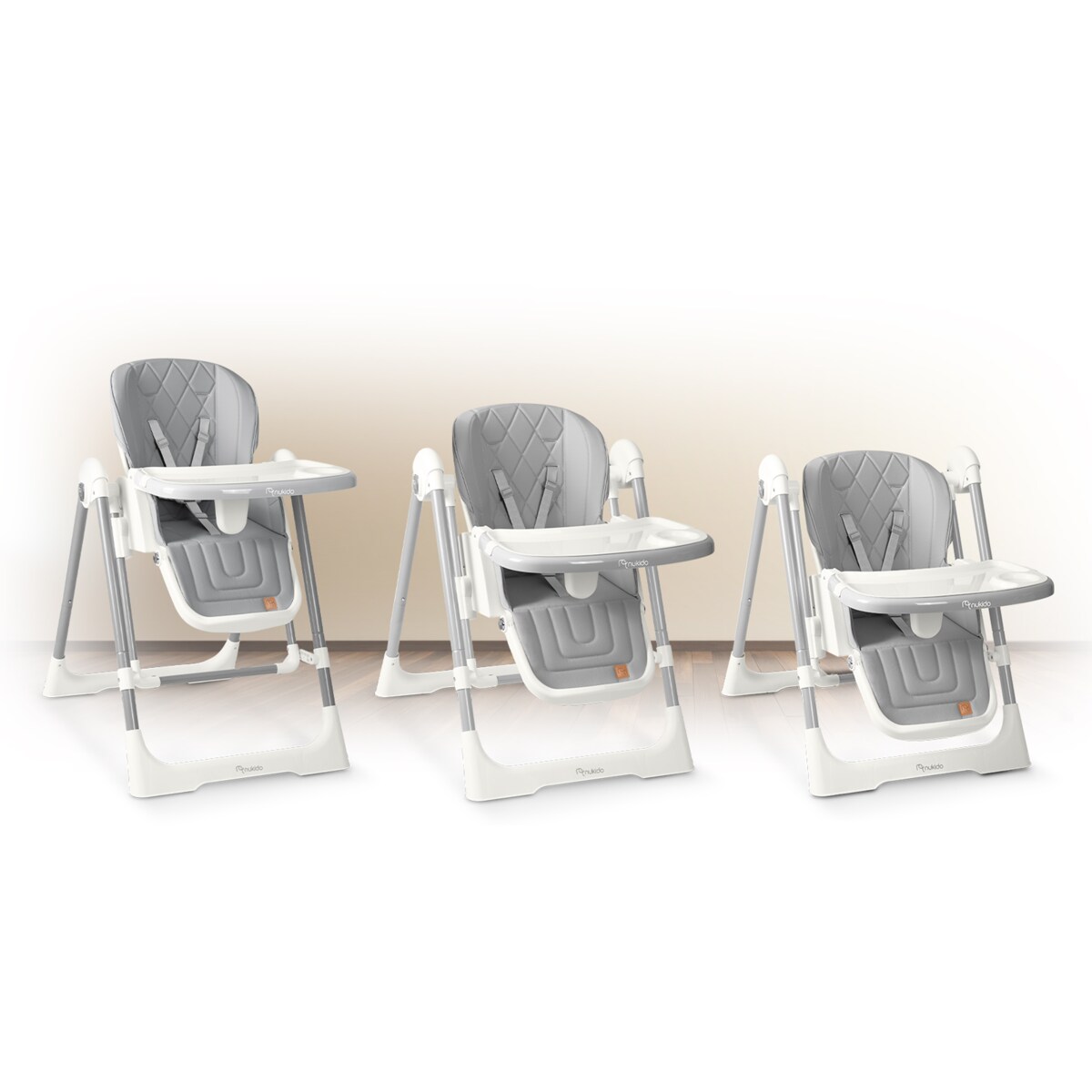 Krzesełko do karmienia z bujaczkiem leżaczkiem 3w1 Nukido