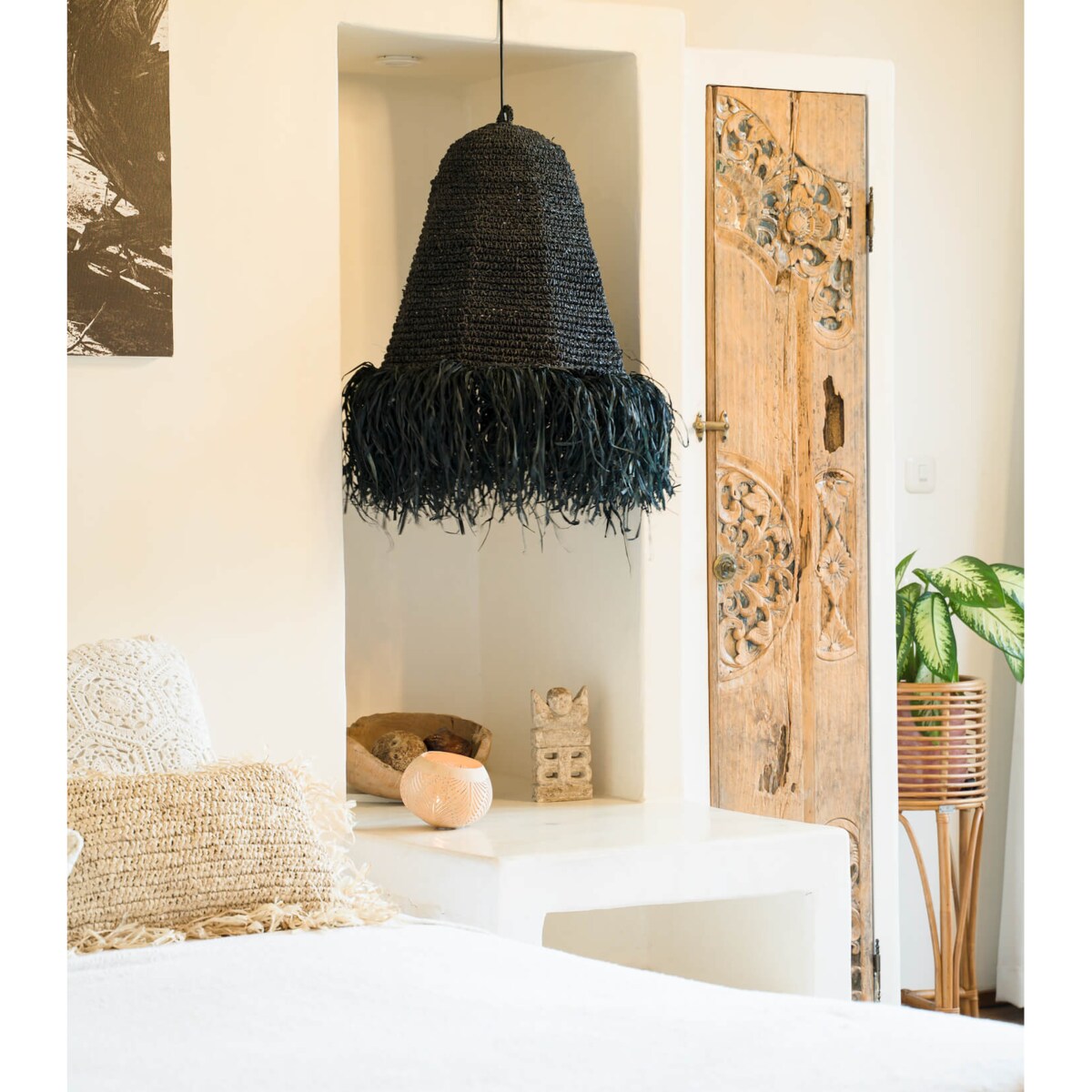Lampa wisząca Rumbai czarna M Monnarita
