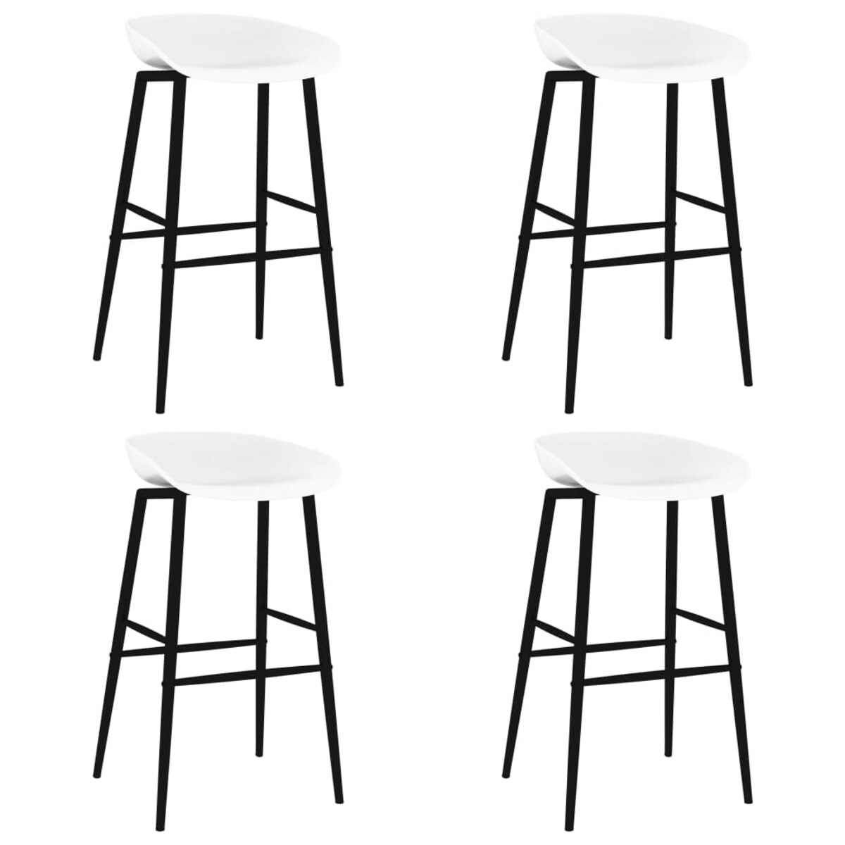 vidaXL 5-częściowy zestaw mebli barowych, czarno-biały