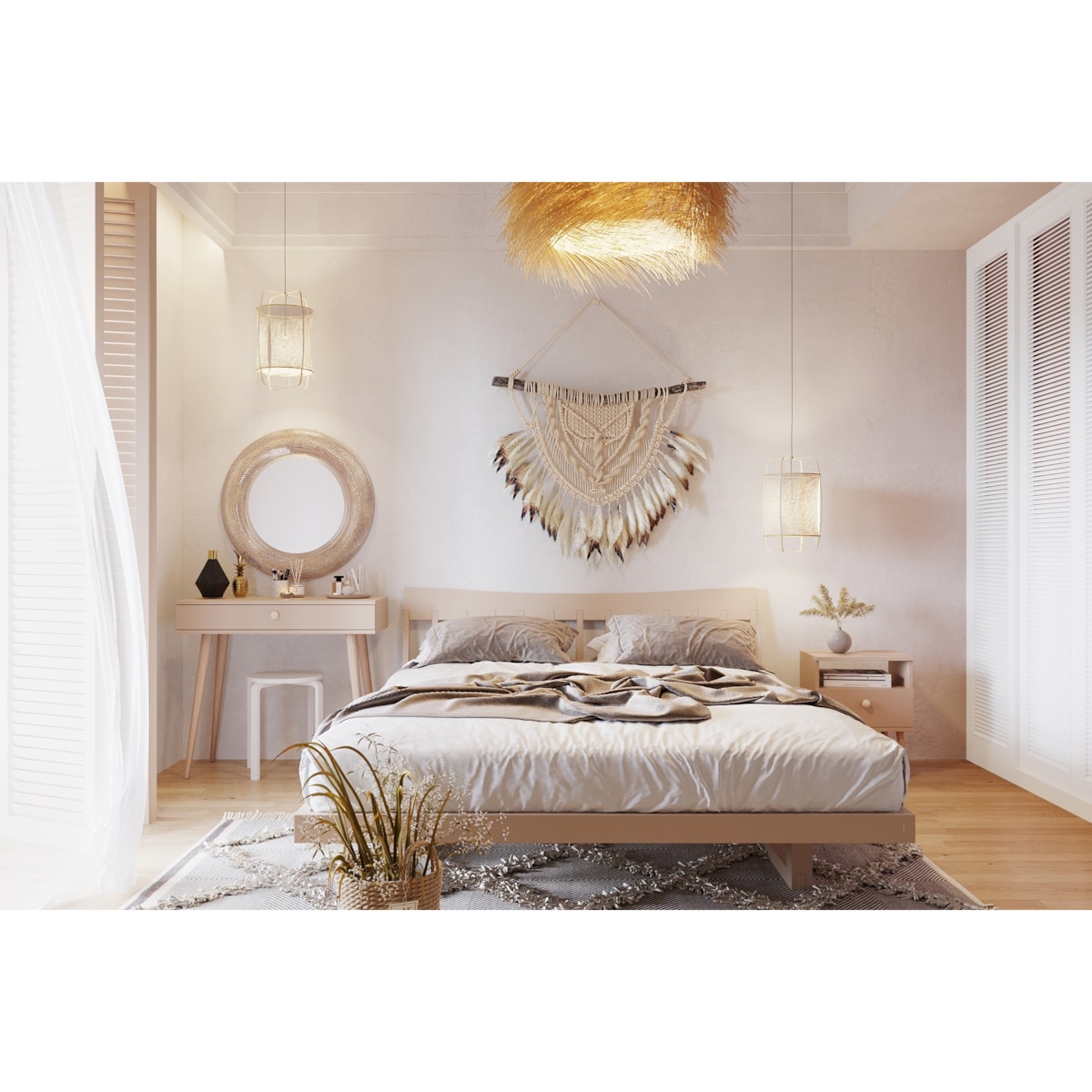 Konsola na wysokich nóżkach boho - Macchiato