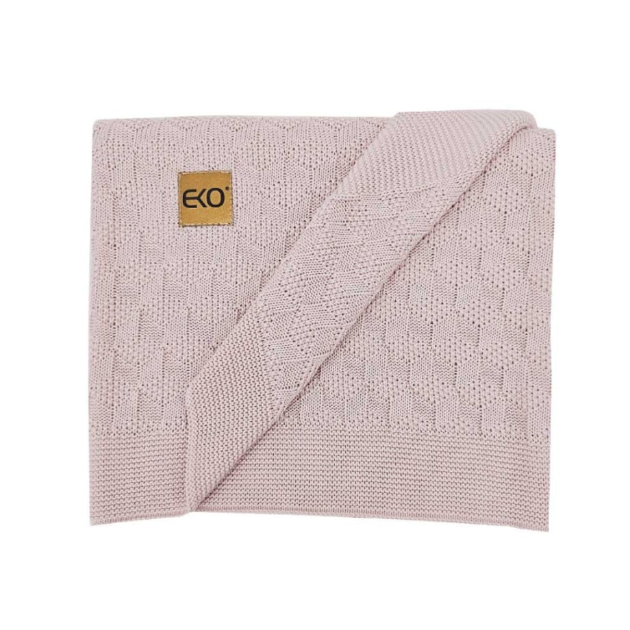 Kocyk bambusowy dla dziecka PUDROWY RÓŻ