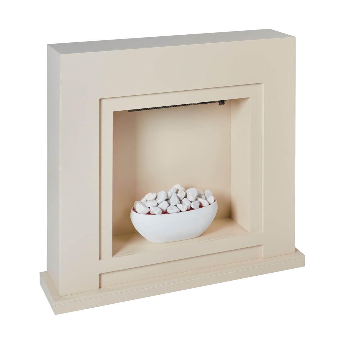 Kominek elektryczny z funkcją grzania SAHARA Beżowy